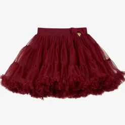Angel's Face Charm Tutu Skirt- Burgundy
