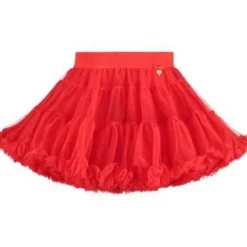 Angel's Face Charm Tutu Skirt - Fiery Red