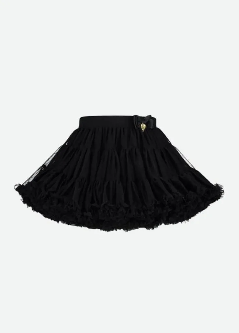 Angel's Face Charm Tutu Skirt - Black