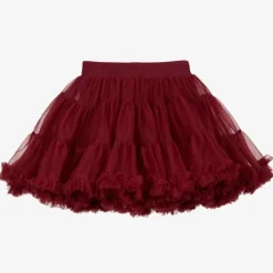 Angel's Face Charm Tutu Skirt- Burgundy