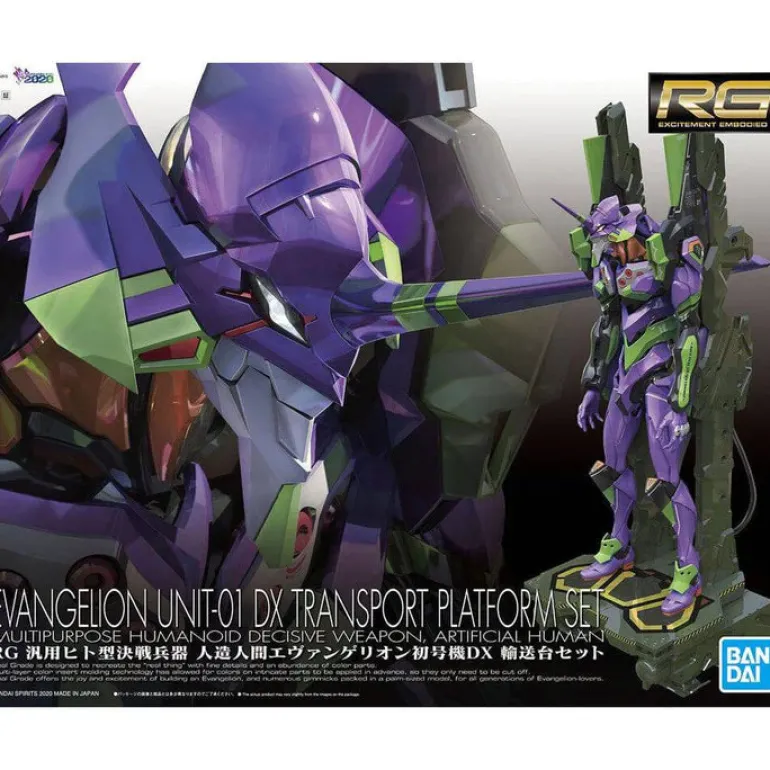 BANDAI - RG Multipurpose Humanoid Decisive Weapon, Artificial Human Evangelion Unit-01 DX Transport Platform SET