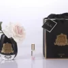 COTE NOIRE - TEAR DROP TEA ROSE IN BLACK GLASS - PINK BLUSH - STR04