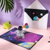 3D Astronaut Greeting Card & 1pc Envelope