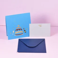 3D Birthday Cake Greeting Card & 1pc Envelope
