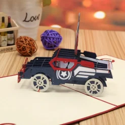 3D Captain America Greeting Card & 1pc Envelope