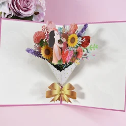 3D Handmade Flower Greeting Card & 1pc Envelope