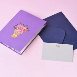 3D Handmade Flower Greeting Card & 1pc Envelope