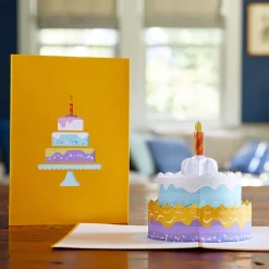 3D Happy Birthday Cake Greeting Card & 1pc Envelope