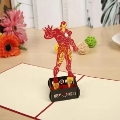 3D Iron Man Greeting Card & 1pc Envelope