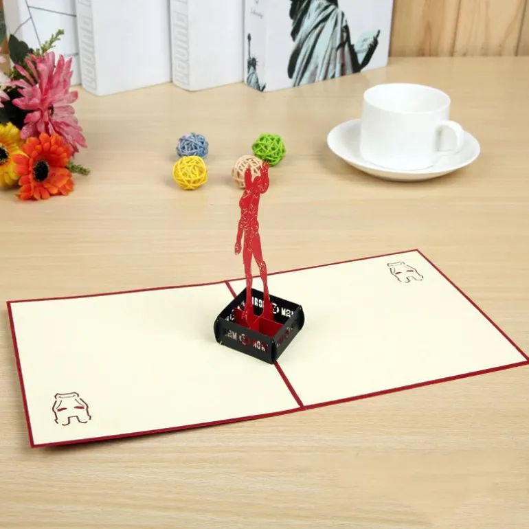 3D Iron Man Greeting Card & 1pc Envelope