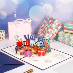 3D Pop Up Birthday Greeting Card & 1pc Envelope