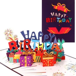 3D Pop Up Birthday Greeting Card & 1pc Envelope