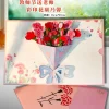3D Pop-Up Greeting Card – Red Carnation Bouquet Design - 15x20cm