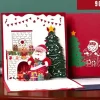 3D Pop-Up Greeting Card – Christmas Santa - 15x15cm