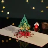 3D Pop-Up Greeting Card – Christmas Tree Design - 15x15cm