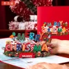 3D Pop-Up Greeting Card – Red Sparkling Christmas Design - 15x20cm