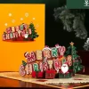 3D Pop-Up Greeting Card – Yellow Sparkling Christmas Design - 15x20cm