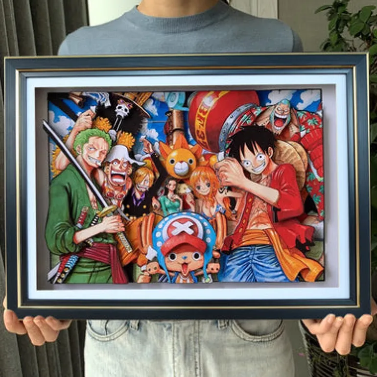3D Quilling Paper Craft - One Piece Family Portrait