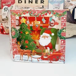3D Santa Luxury Greeting Card & 1pc Envelope