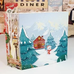 3D Santa Luxury Greeting Card & 1pc Envelope