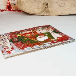 3D Santa Luxury Greeting Card & 1pc Envelope