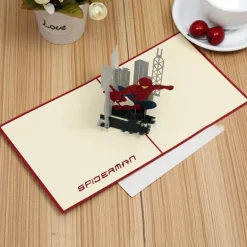 3D Spiderman Greeting Card & 1pc Envelope
