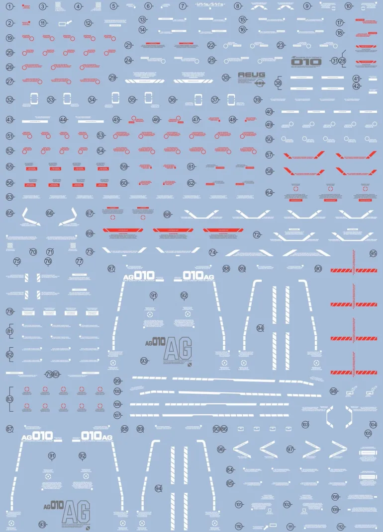 GUNDAM DECAL 196 MG 1/100 ZZ GUNDAM Ver.Ka