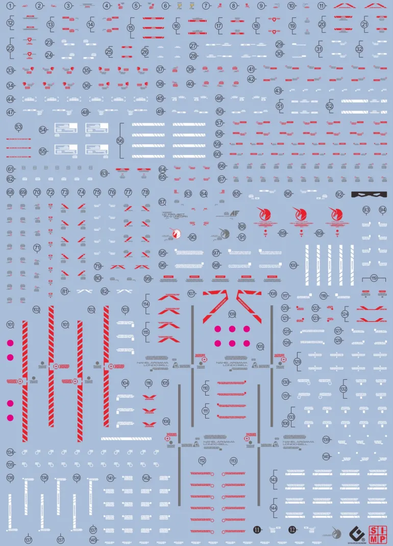 GUNDAM DECAL 30 RG 1/144 FULL ARMOR UNICORN GUNDAM