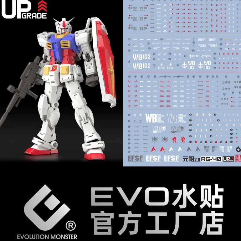 GUNDAM DECAL 40 RG 1/144 RX-78-2 GUNDAM VER.2.0