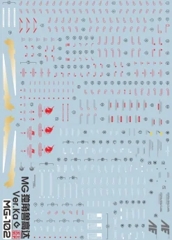 GUNDAM DECAL 102GD MG 1/100 RX0 UNICORN GUNDAM VER. KA