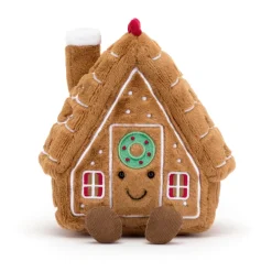 JELLYCAT AMUSEABLE GINGERBREAD HOUSE BEIGE 14X18X22 CM