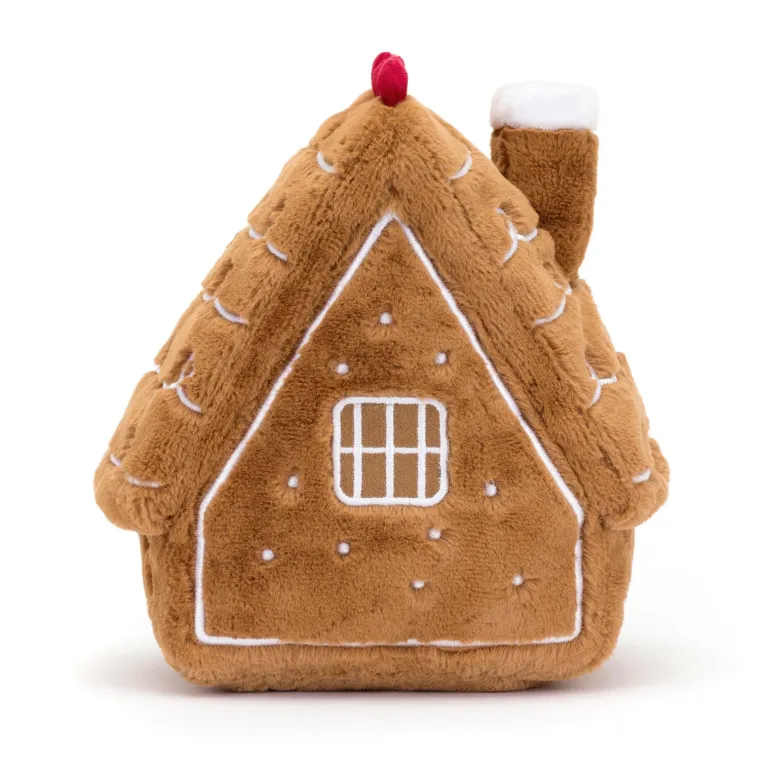 JELLYCAT AMUSEABLE GINGERBREAD HOUSE BEIGE 14X18X22 CM