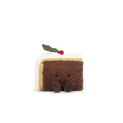JELLYCAT AMUSEABLE SLICE OF CHRISTMAS CAKE MULTI-COLOR 8X12X10 CM