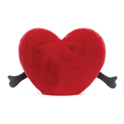 JELLYCAT AMUSEABLES RED HEART LARGE RED & BLACK 7X19X17 CM