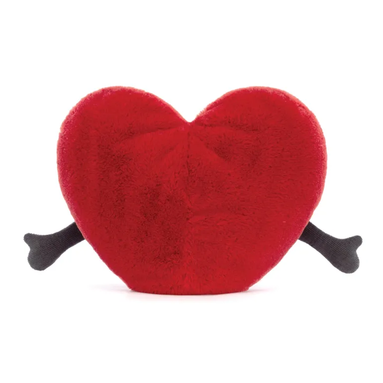 JELLYCAT AMUSEABLES RED HEART LARGE RED & BLACK 7X19X17 CM
