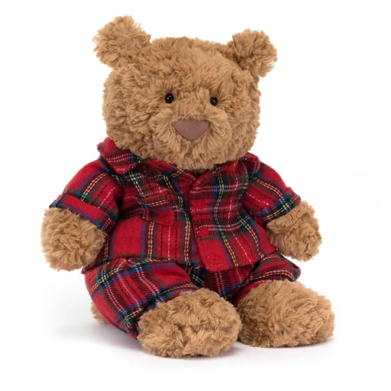 JELLYCAT BARTHOLOMEW BEAR BEDTIME BROWN 8X12X26 CM