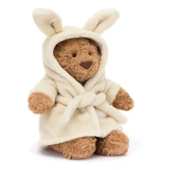 JELLYCAT BARTHOLOMEW BEAR BATHROBE BROWN 8X12X26CM