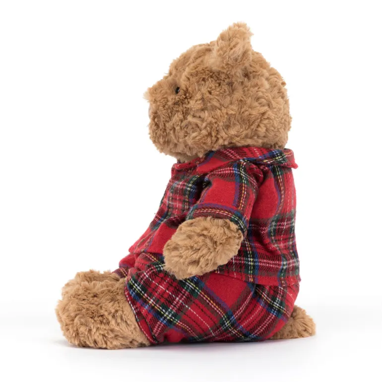 JELLYCAT BARTHOLOMEW BEAR BEDTIME BROWN 8X12X26 CM