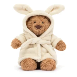 JELLYCAT BARTHOLOMEW BEAR BATHROBE BROWN 8X12X26CM