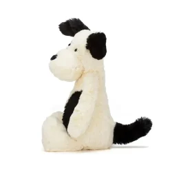 JELLYCAT BASHFUL BLACK & CREAM PUPPY LITTLE (SML) MONOCHROME 18X8X9 CM