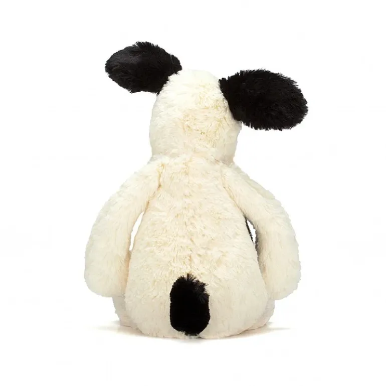 JELLYCAT BASHFUL BLACK & CREAM PUPPY LITTLE (SML) MONOCHROME 18X8X9 CM