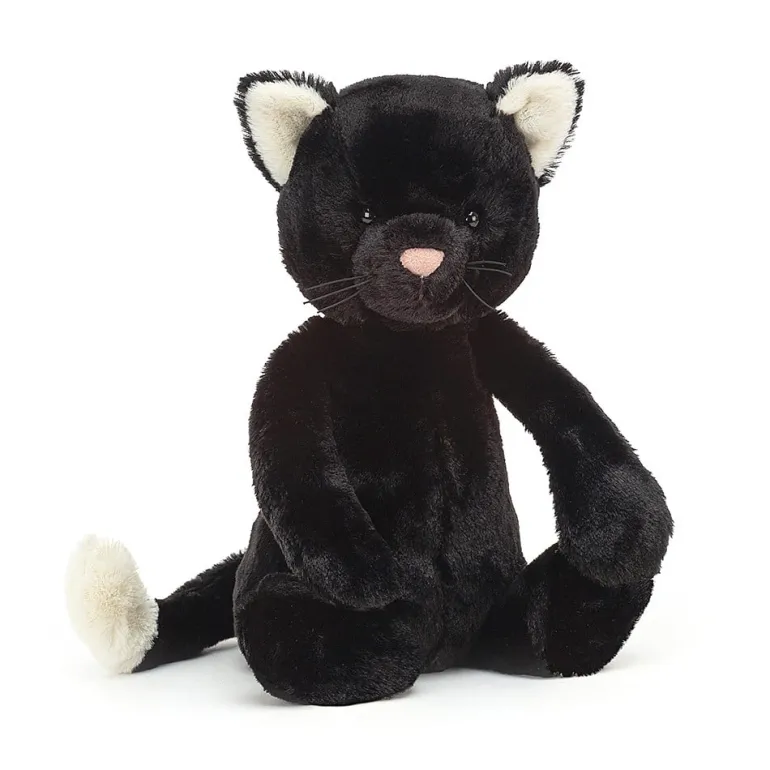 JELLYCAT BASHFUL BLACK KITTEN ORIGINAL (MED) BLACK 9X12X31 CM
