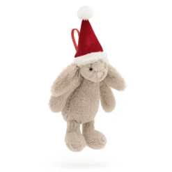 JELLYCAT BASHFUL CHRISTMAS BUNNY DECORATION BEIGE 4X6X13CM