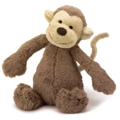 JELLYCAT BASHFUL MONKEY ORIGINAL (MED) BROWN 31X12X9 CM