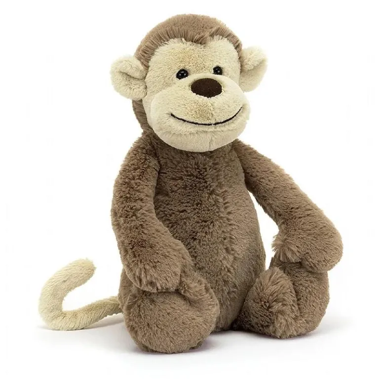 JELLYCAT BASHFUL MONKEY ORIGINAL (MED) BROWN 31X12X9 CM