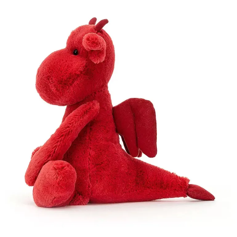 JELLYCAT BASHFUL RED DRAGON ORIGINAL (MED) RED 9X12X31 CM