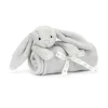 JELLYCAT BASHFUL SILVER BUNNY BLANKIE 9X70X56CM