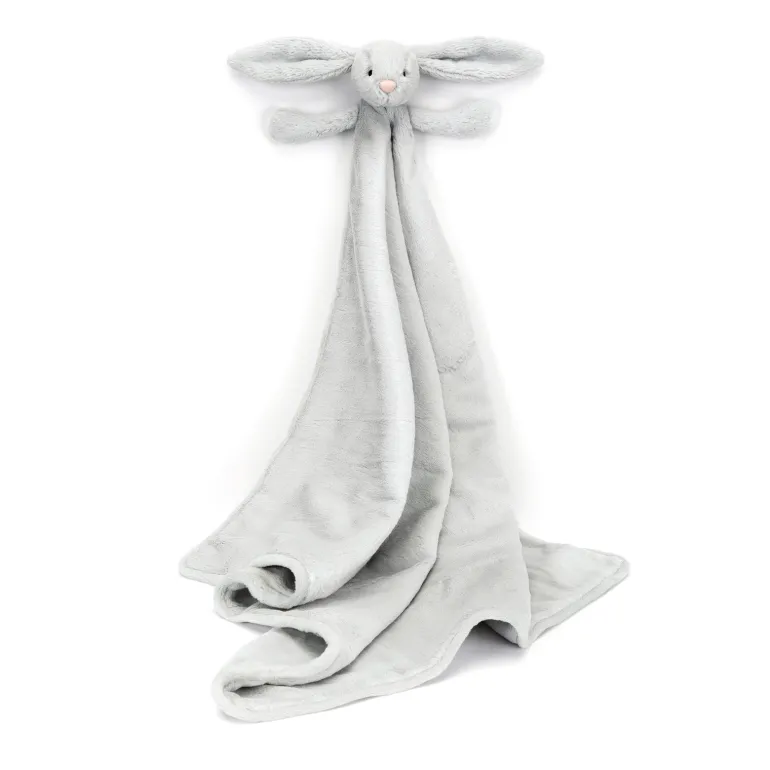 JELLYCAT BASHFUL SILVER BUNNY BLANKIE 9X70X56CM