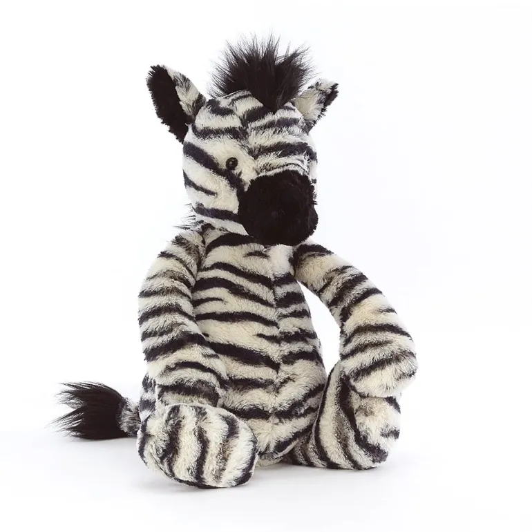 JELLYCAT BASHFUL ZEBRA ORIGINAL (MED) BLACK & WHITE 31X12X9 CM
