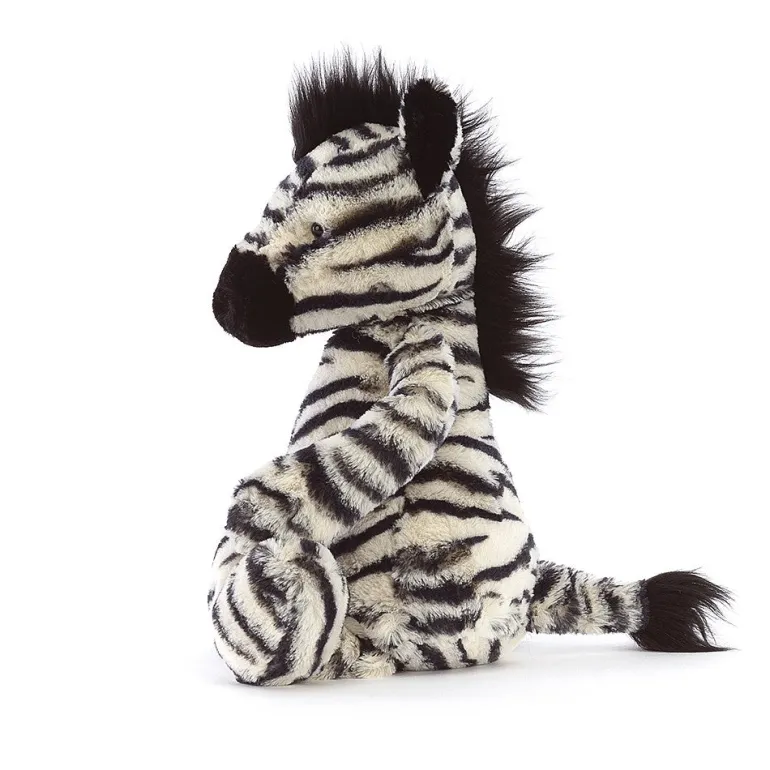 JELLYCAT BASHFUL ZEBRA ORIGINAL (MED) BLACK & WHITE 31X12X9 CM